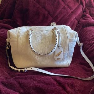 Diane VonFurstenberg handbag white with long strap gold hardware nonsmoking home
